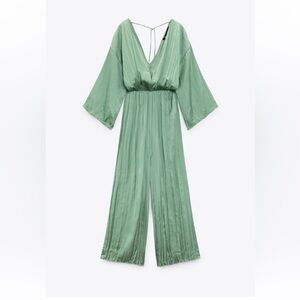 Zara wrinkle effect Elegant mint green Jumpsuit
